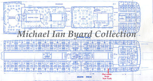 Ellinis cabin plan opened to show position of cabin 115